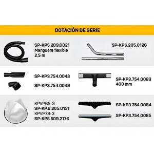 Dust and liquid vacuum cleaner Kompak KPVP78-3 195 l/s