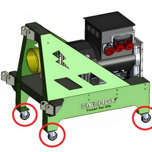 Kit of 2 fixed wheels + 2 swivel Energy