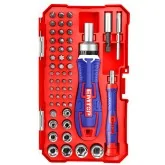 Screwdriver with interchangeable tips and wrenches 55 pcs Emtop