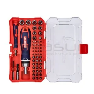 Screwdriver with interchangeable bits and keys 55 pcs Emtop