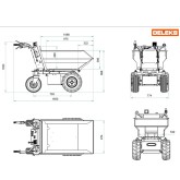 Elektrischer Minidumper Deleks XE500E Abmessungen Minidumper