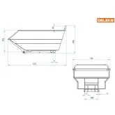Electric mini dumper Deleks XE500E box dimensions