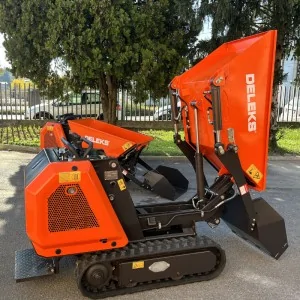 Mini dumper de chenilles avec pelle Deleks MB8000 14hp