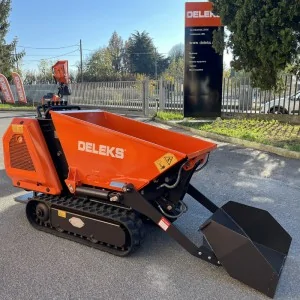 Mini dumper à essence de chenilles avec pelle Deleks MB8000