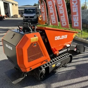 Mini dumper de lagartas com pá Deleks MB8000 camião basculante hidráulico