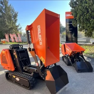 Mini dumper de chenilles avec pelle Deleks MB8000 à haut déchargement