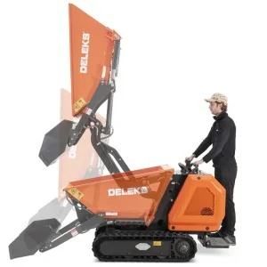 Mini dumper de lagartas com pá Deleks MB8000