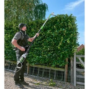 Battery powered telescopic head for Ego PPX1000 hedge trimmer and hedge trimmer