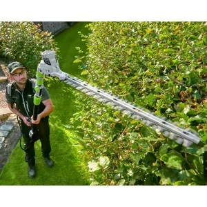 Battery powered telescopic head for Ego PPX1000 hedge trimmer and hedge trimmer