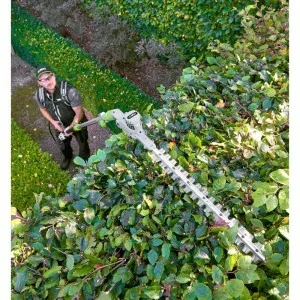 Battery powered telescopic head for Ego PPX1000 hedge trimmer and hedge trimmer