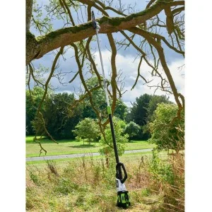 Battery powered telescopic head for Ego PPX1000 hedge trimmer and hedge trimmer