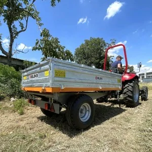 DELEKS RM14-T3H agricultural tipping trailer for DELEKS tractor