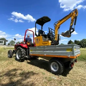 DELEKS RM14-T3H agricultural tipping trailer for DELEKS tractor