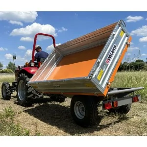 DELEKS RM14-T3H agricultural tipping trailer for DELEKS tractor