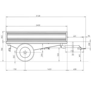 Remolque agricola basculante para tractor DELEKS RM14-T3H