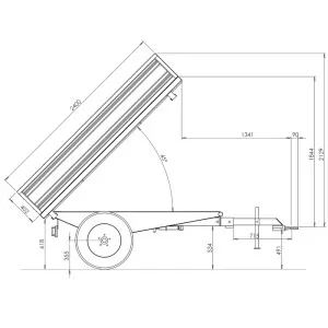 DELEKS RM14-T3H agricultural tipping trailer for DELEKS tractor