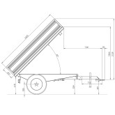 Remolque agricola basculante para tractor DELEKS RM14-T3H