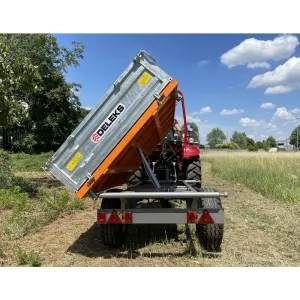 DELEKS RM14-T3H agricultural tipping trailer for DELEKS tractor