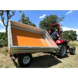 DELEKS RM14-T3H agricultural tipping trailer for DELEKS tractor