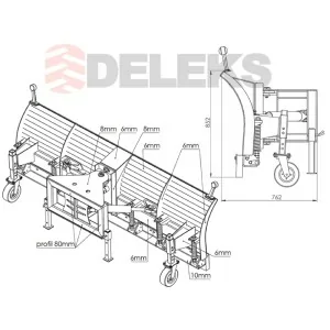 Lame de déneigement pour DELEKS SSH-04-3.0 Manitou handlers