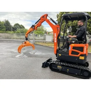 Forestry grapple for DELEKS DK-10H mini-excavators and cranes