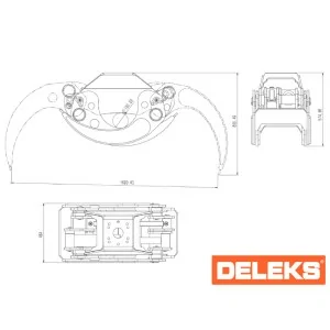 Forestry grapple for excavators and cranes DELEKS DK-18