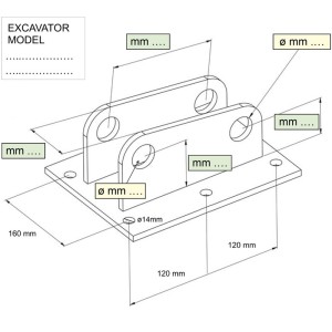 Engate para miniescavadora (ARM) DELEKS