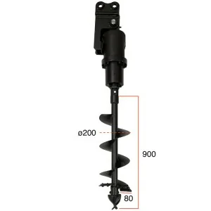 Ahoyadora para miniexcavadora M100 DELEKS