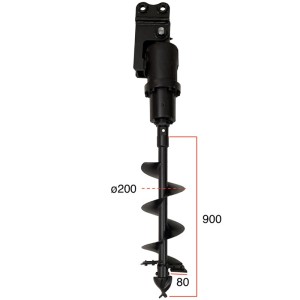 Auger for mini excavator M100 DELEKS