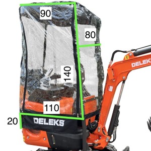 Cubierta de lluvia-viento para miniexcavadoras M90-M100-M100se