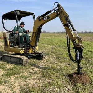 Ahoyadora hidráulica para miniexcavadoras DELEKS