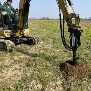 Ahoyadora hidráulica para miniexcavadoras DELEKS