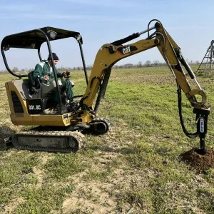 Ahoyadora hidráulica para miniexcavadoras DELEKS