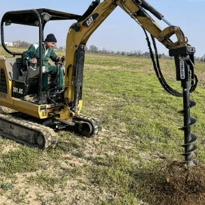 Ahoyadora hidráulica para miniexcavadoras DELEKS