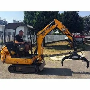 Forestry grapple for mini excavator Deleks DK-10 with GR-10 1150mm