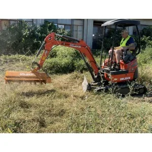 Brushcutter head 60 cm DELEKS mini-excavator 0.8-1.8 tons