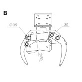 Tête forestière, cisaille et rotateur hydraulique pour mini-pelle