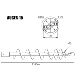 20cm diameter auger DELEKS