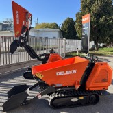 Mini dumper KUBOTA con corpo di sollevamento e pala Deleks M8000