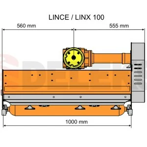 Rear shredder for tractor LINCE-SP100 DELEKS