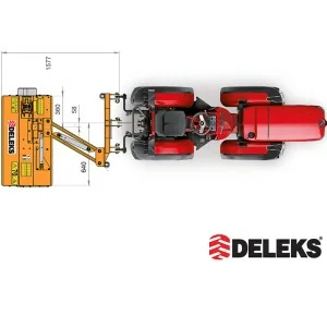 Trituradora lateral DELEKS VOLPE 100 160 kg montada em trator