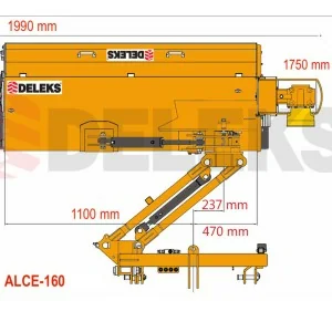 DELEKS ALCE 160 600 kg broyeur latéral pour tracteurs