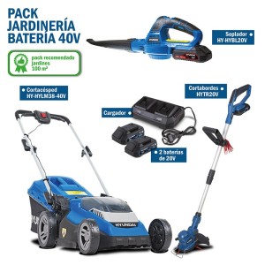 Pacchetto giardino Hyundai HYLM38-40V-PACK due batterie da 20 V