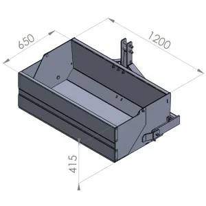 Deleks Chargeur arrière à prise de force hydraulique BUCKET-120H 400 Kg