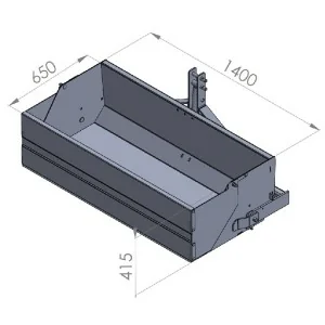 Pala trasera PTO hidráulica Deleks BUCKET-140H 400 Kg