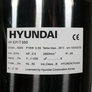 Bomba de agua Hyundai HY-EPIT550 para aguas sucias