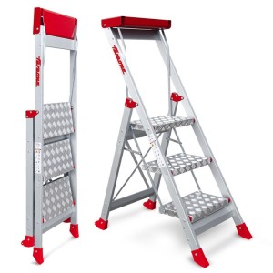 High-security aluminum stool Faraone SGP 2-5 steps
