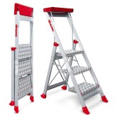 High-security aluminum stool Faraone SGP 2-5 steps