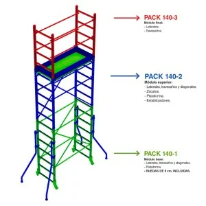 Aluminum rolling scaffold Faraone RAPIDO-140