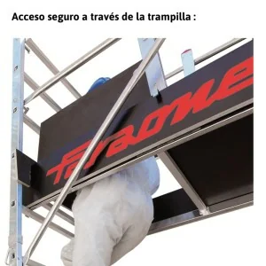 Andamio de aluminio con ruedas Faraone RAPIDO-140